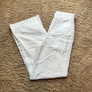White Linen Flowy Pants